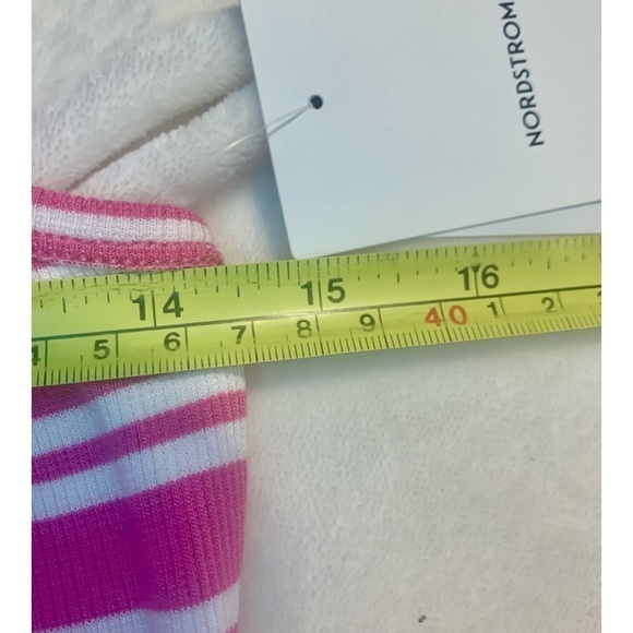NWT Tank Top XL (14/16 Girls) Nordstrom Pink White Stripes Ribbed Tank - Picture 11 of 13